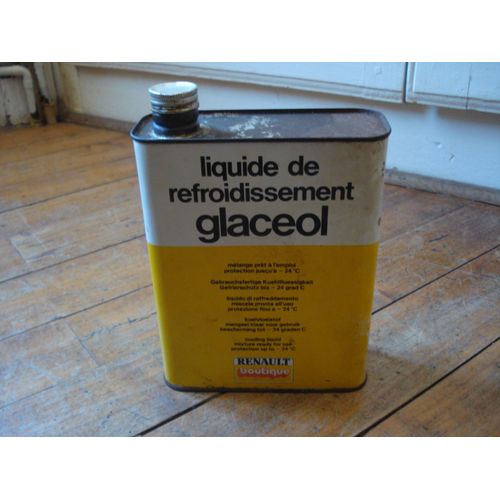 Ancien Bidon Renault Liquide De Refroidissement Glaceol,Vintage