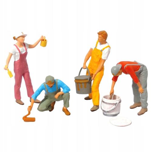 Figurine Miniature De Décorateur Féminin Et Masculin À L'échelle Ho 1/87 Sans Support D'échelle
