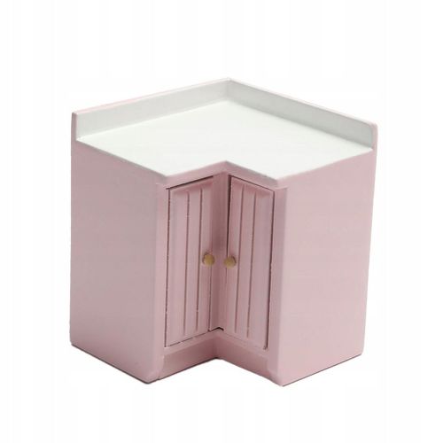 Armoire D'angle En Bois Pour Mini-Maison De Poupée 1/12
