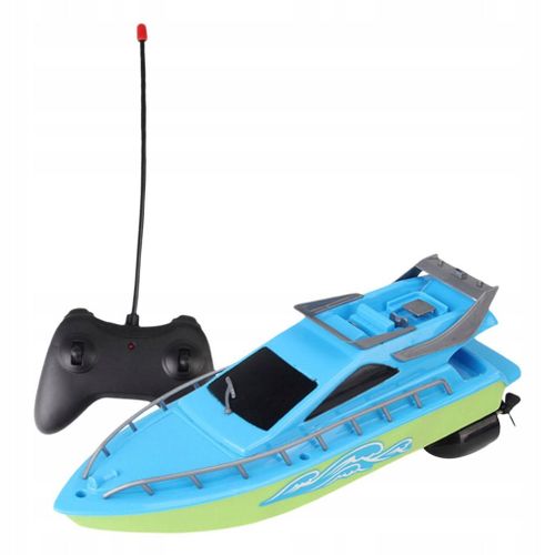 Bateau Télécommandé En Plastique Étanche Bleu