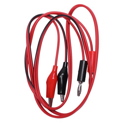 Clips de de double fiche banane Male a 2 fils de test Cable noir et rouge