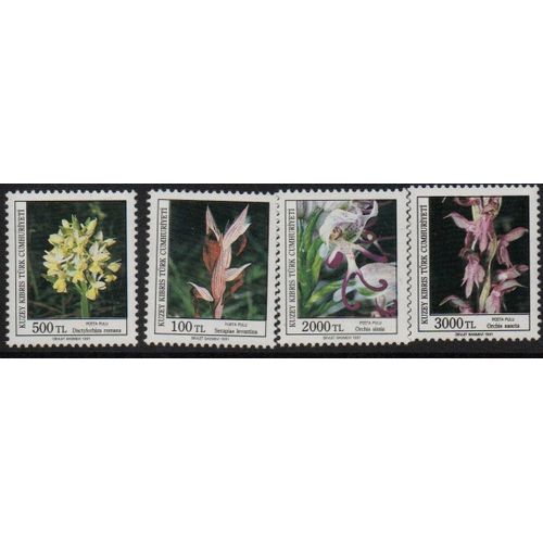 Chypre Turque Timbres Les Fleurs 1991