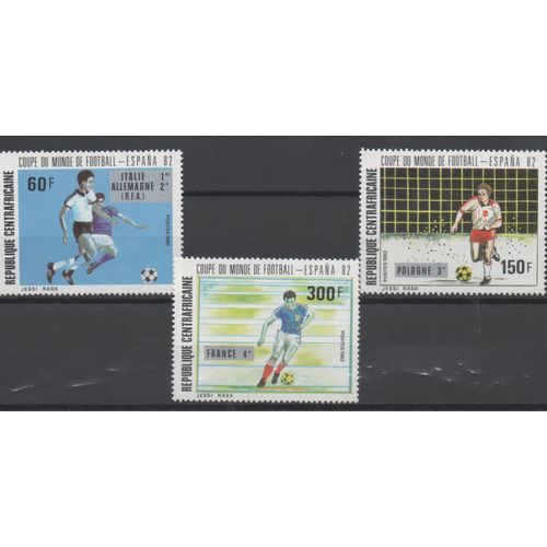Centrafrique Timbres Coupe Du Monde De Football 1982
