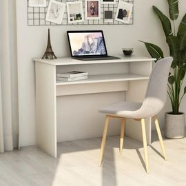 Bureau Blanc 90x50x74 Cm Bois D'ingenierie