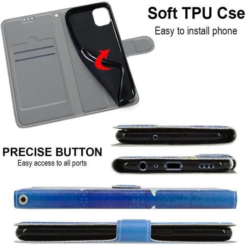 Housse Coque Étui de protection en cuir PU + TPU avec motif