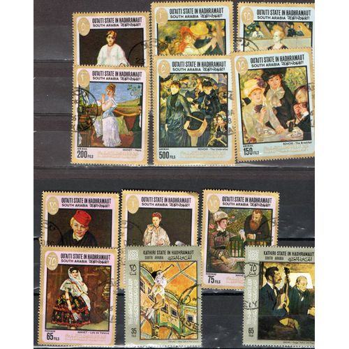 Yémen Timbres Tableaux De Maitres