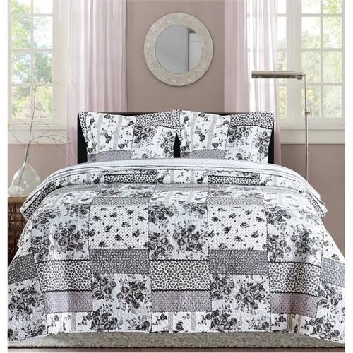 Boutis Ultrasonic Imprimée 2 Places 220 X 240 Cm - Patchwork