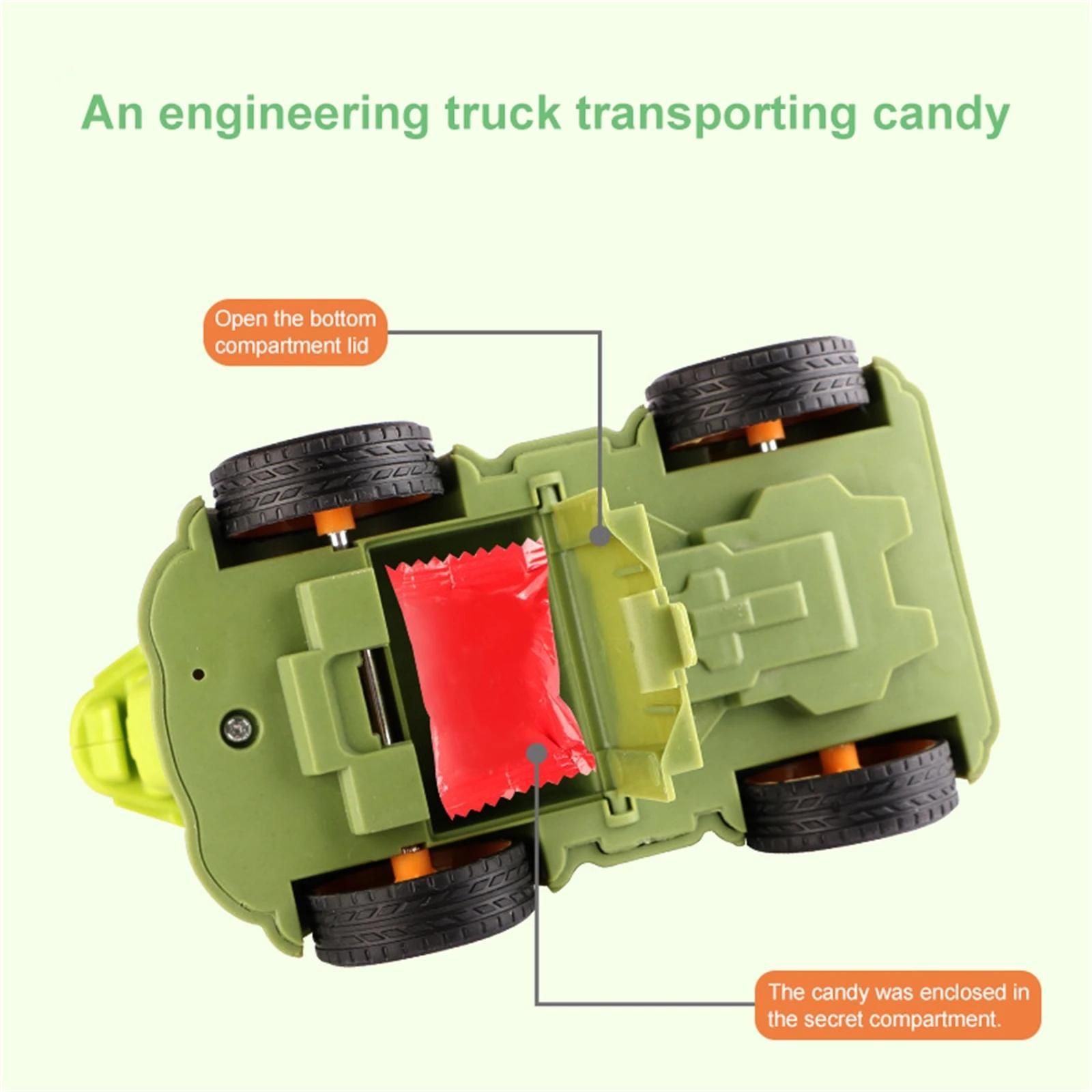 Véhicule d'ingénierie jouet éducatif résistant à l'usure en plastique dinosaure forme presse construction camion jouet pour Children_C