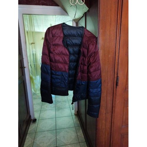 Veste Matelassée Similicuir Bordeaux M/38