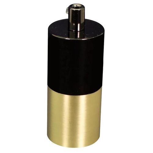 Douille E27 tube métal noir et or Ø4,2 x 10 cm