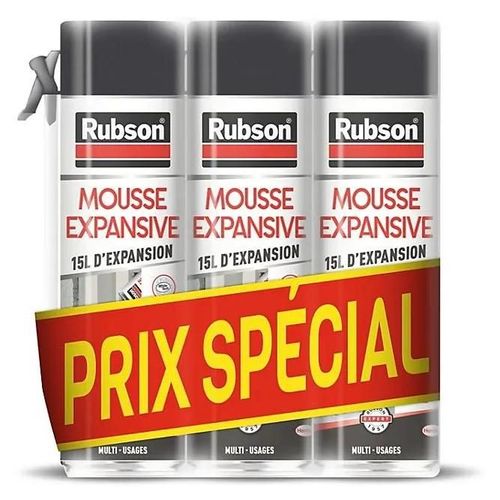 Mousse expansive Rubson Power Multi-Usages 500ml, lot de 3