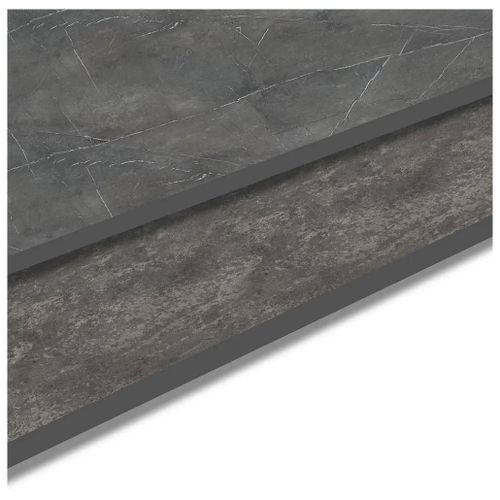 Crédence de cuisine Nepeta réversible aspect marbre gris et céramique GoodHome L. 200 cm x H. 60 cm x Ep. 3 mm