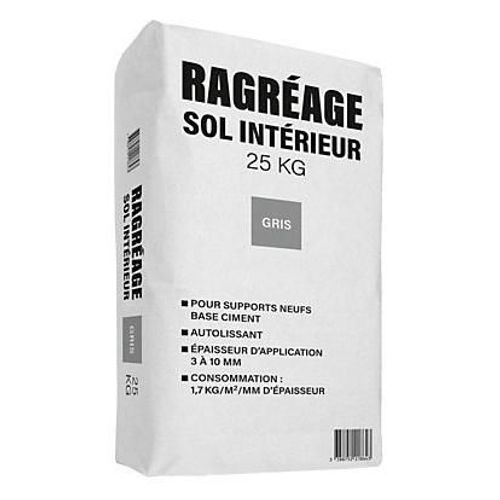 Ragréage sol intérieur pour supports neufs gris 25kg