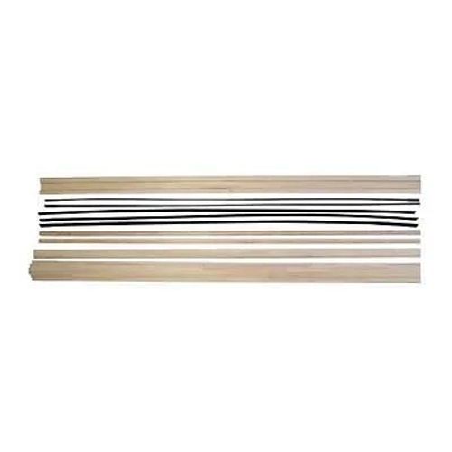 Kit de finition en pin pour porte en bois à galandage