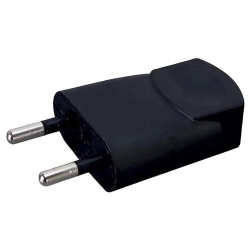 Fiches mâles 2 pôles 6A 250V Tibelec noir