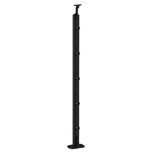 Poteau pour balustrade FORTIA aluminium noir H.97,1 cm