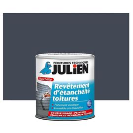 Peinture revêtement d'étanchéité toitures fortement élastique Julien mat gris ardoise 2,5L