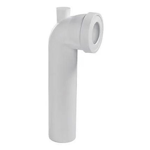 Pipe WC longue coudée mâle avec piquage femelle Ø40 mm