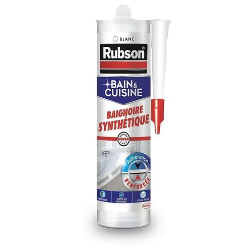 Mastic Rubson Bain & Cuisine Baignoire synthétique blanc cartouche 280ml