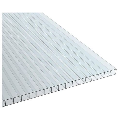 Plaque polycarbonate transparent 300 x 100 cm, ép. 10mm (vendue à la plaque)