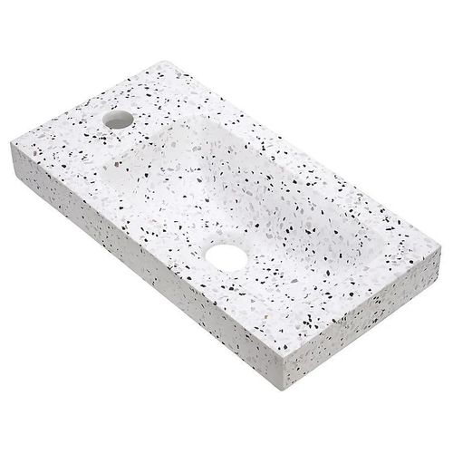 Plan vasque lave-mains l.44,2 x H.5 x P.23,2 cm , terrazzo, Homesight