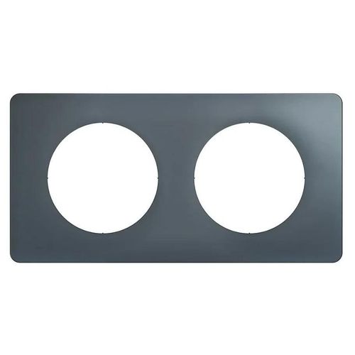 Plaque de finition 2 postes Legrand Céliane CP0922 coloris bleu orage l.161 x P.9 x H.82 mm