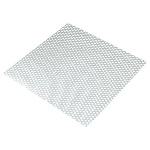 Tole perforée aluminium brut 50 x 25 cm