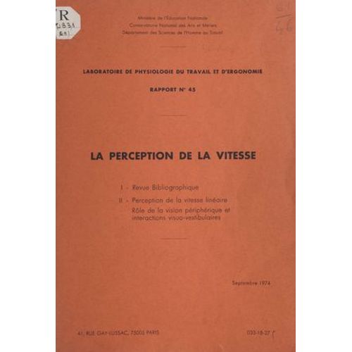 La Perception De La Vitesse