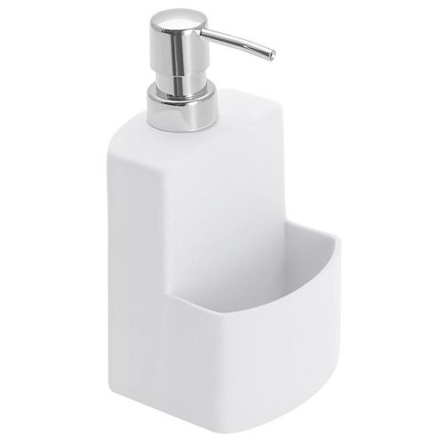 Distributeur rechargeable de liquide vaisselle avec porte éponge Wenko blanc
