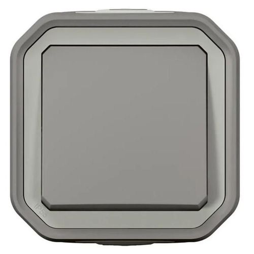 Bouton poussoir Legrand Plexo gris en saillie