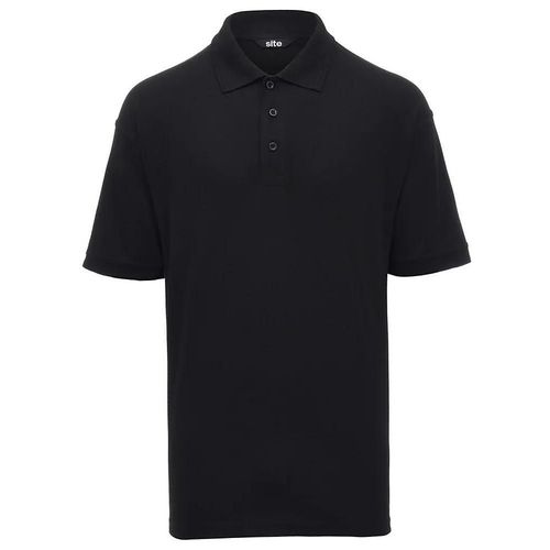 Polo noir Site taille XL Coton et polyester