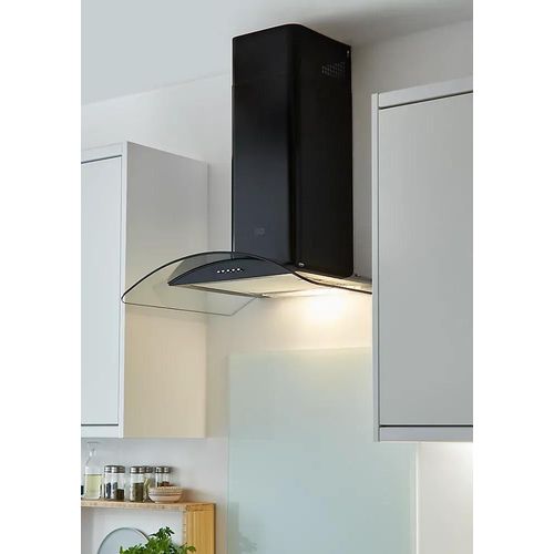 Fond de hotte en verre GoodHome Nashi blanc l. 60 cm x H. 70 cm x Ép. 5 mm