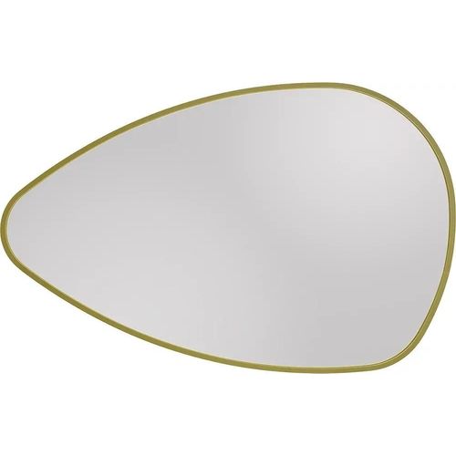 Miroir salle de bains forme galet 70x50 cm, aluminium doré, Tisa