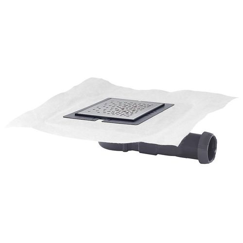 Bonde de douche à maçonner extraplate Wirquin EXPRESS'EAU MINI 115 x 115 mm