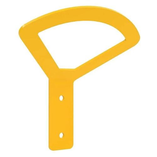 Patère murale 1 tête triangle Cime métal jaune