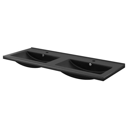 Plan double vasque noir GoodHome Nira 120 cm