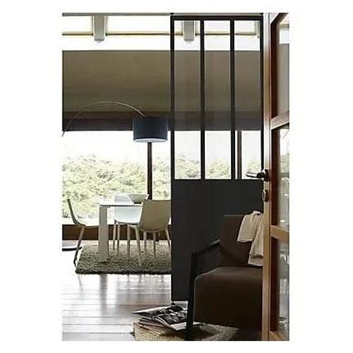 Cloison amovible 3-en-1 esprit atelier Axioma noire H.250 x l.80 cm