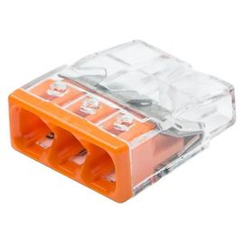 10 mini bornes automatiques 3 entrées Wago (2273) 0,5 - 2,5 mm²
