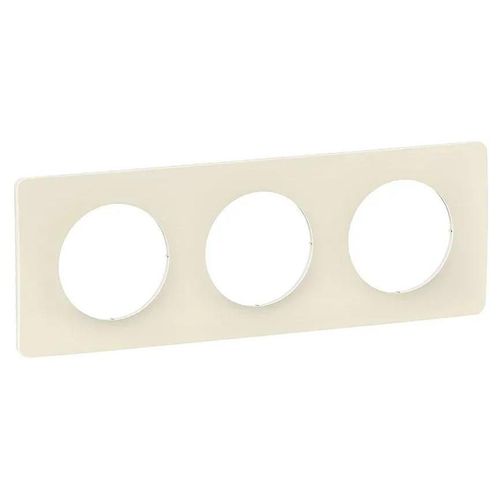 Plaque de finition 3 postes Legrand Céliane CP1123 coloris blanc amande l.232 x P.9 x H.82 mm