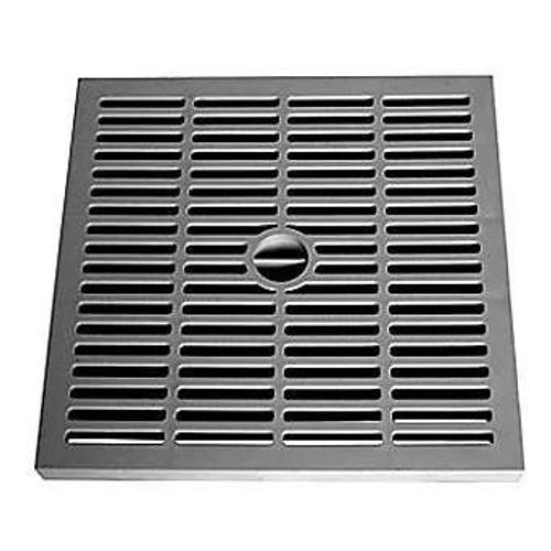 Grille d'évacuation sol 400 x 400 mm grise Fitt