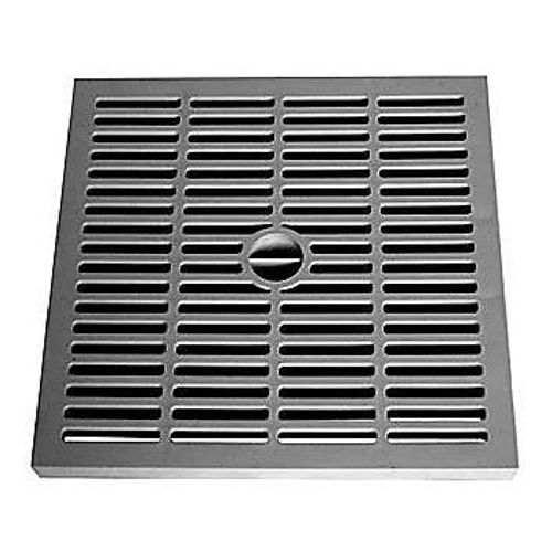 Grille d'évacuation sol 300 x 300 mm grise Fitt