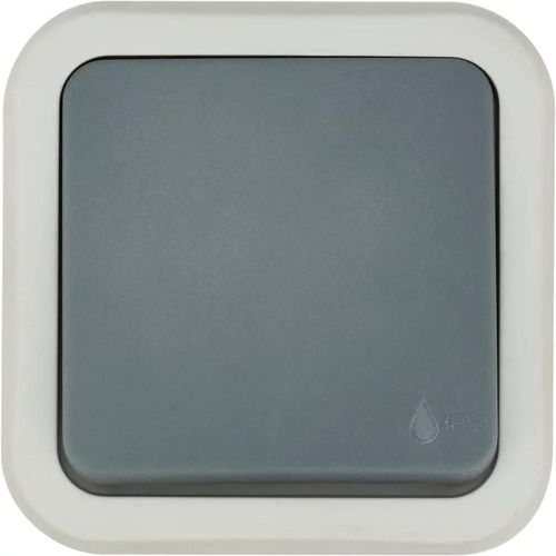 Bouton poussoir étanche en saillie Jacobsen Malinn gris complet