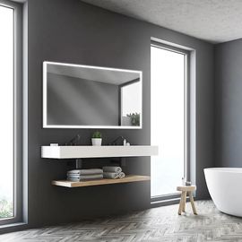 Miroir de salle de bains lumineux LED 70 x 120 cm, argenté, MPGlass Bishop