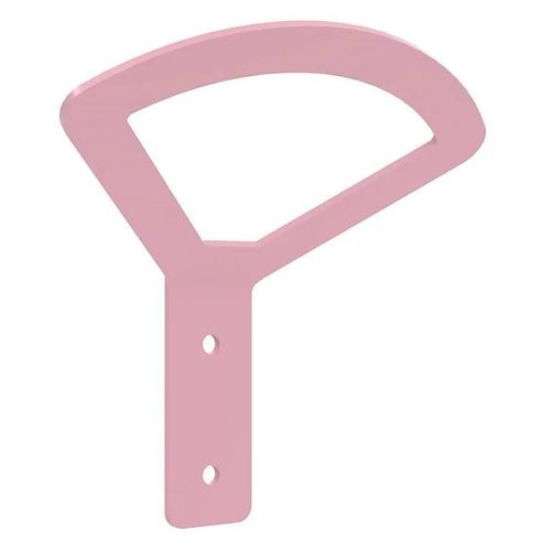 Patère murale 1 tête triangle Cime métal rose