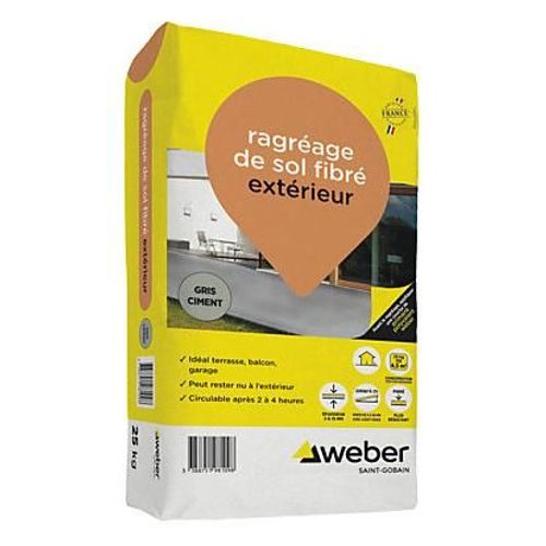 Ragréage de sol fibré extérieur Weber 25kg