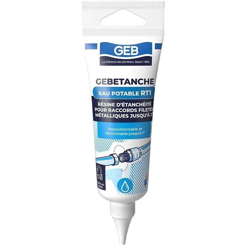 Résine d'étanchéité anaérobie au PTFE pour raccords filetés métalliques GEB 50 ml
