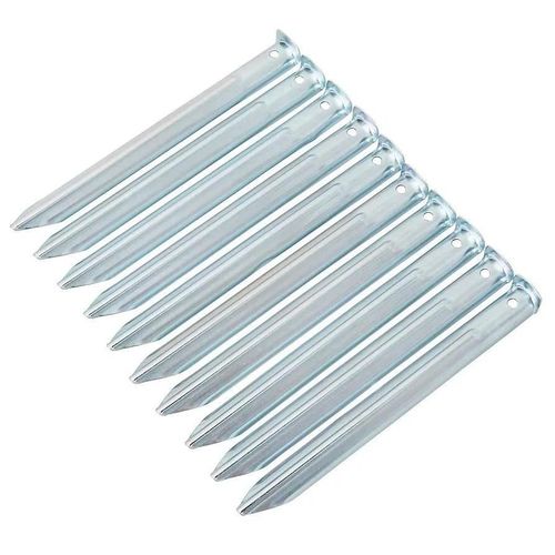 Lot de 10 piquets de cornières acier galvanisé l. 180 mm