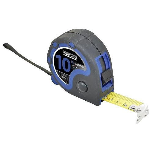 Mètre ruban mesure courte - mesure L.10m x l.25mm - non magnétique - marquage simple face - Outifrance 4791106
