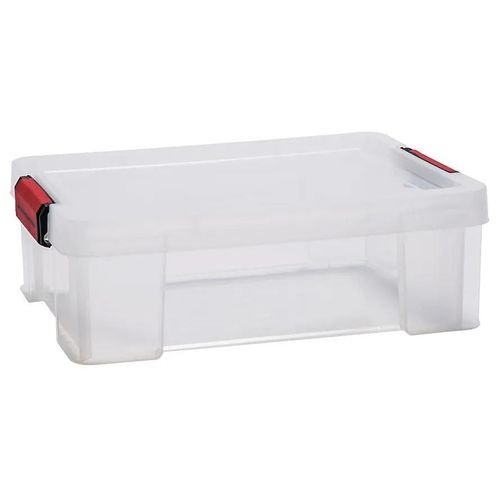 Boîte de rangement rectangulaire transparente Sundis Clip & Store 9 L
