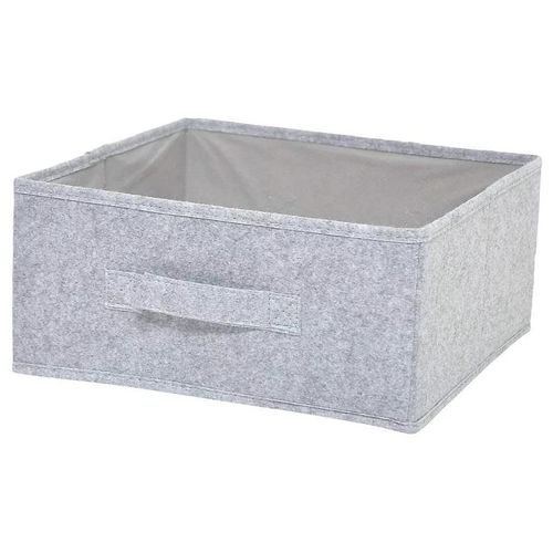 Boîte de rangement rectangulaire en feutrine Mixxit coloris gris